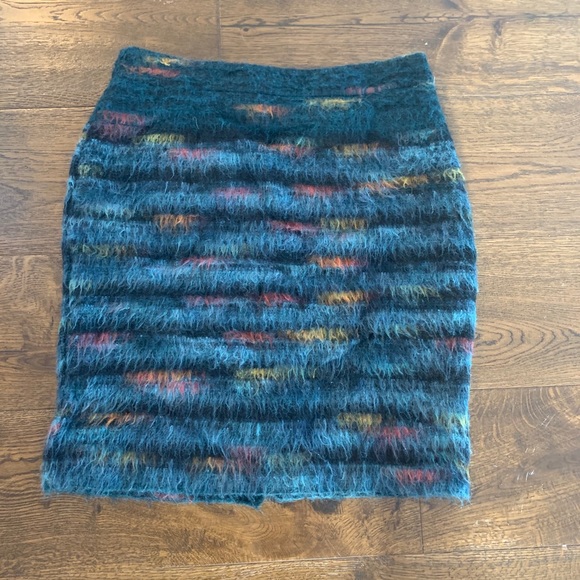 Maeve feather fur pencil skirt - Picture 3 of 8